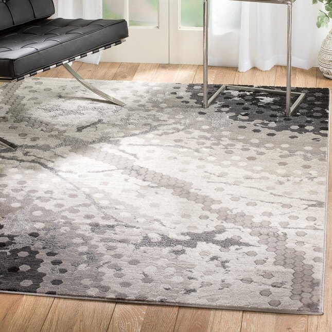 Ebern Designs Ross Glamour Mosaic Gray Area Rug & Reviews Wayfair